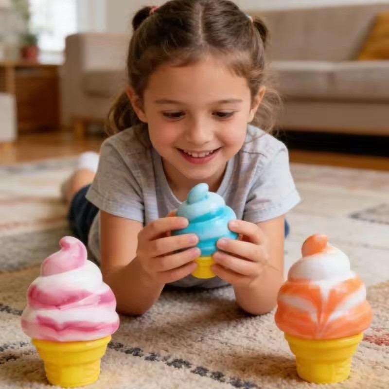 Schylling Nee Doh Ice Cream Sensory Toy Stress Relief Fidget Toy For Anxiety Focus Adults Kids