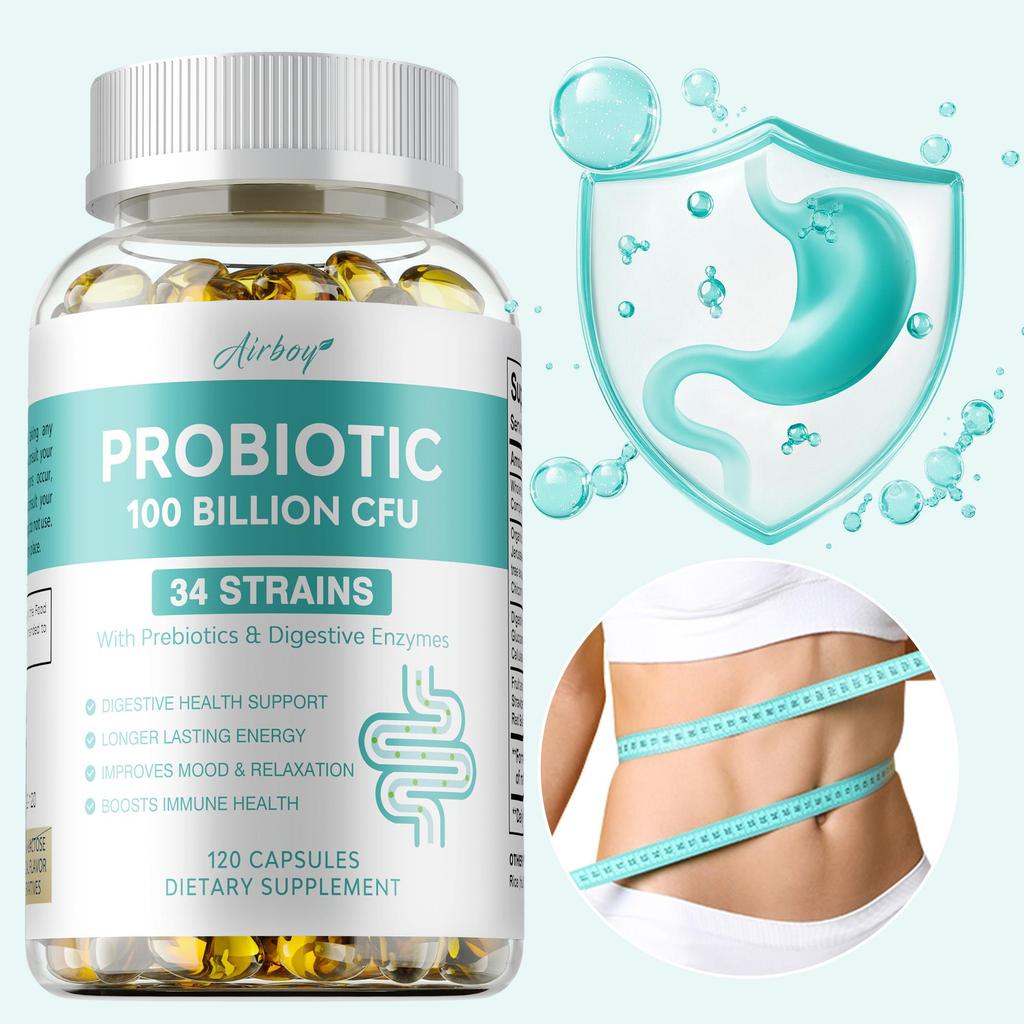 Airboy - Probiotic & Digestive Enzyme Capsules - Digestive Health
