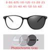 Sun Photochromism Optical Glasses Women Men Anti -Uv Chameleon Round Prescription Eyeglasses 0 -0 .5 -0 .75 -1 .0 To -6 .0