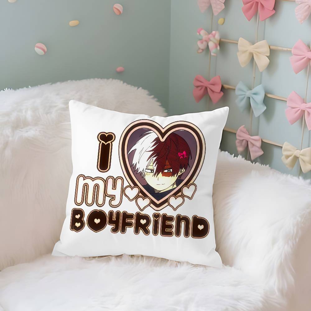CuteSshoto Todorokis Anime Case Plush Fabric Soft Pillowcase Double Sided Print Cushion Cover Household Gifts