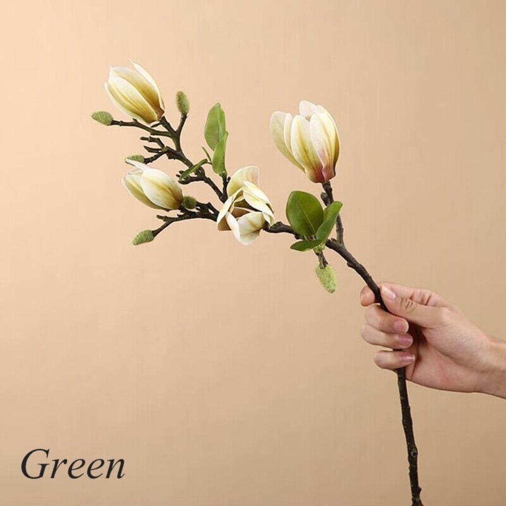 Decoration Film Feel Faux Flower Branch Decorative Flowers Magnolia Bouquet Artificial Flowers