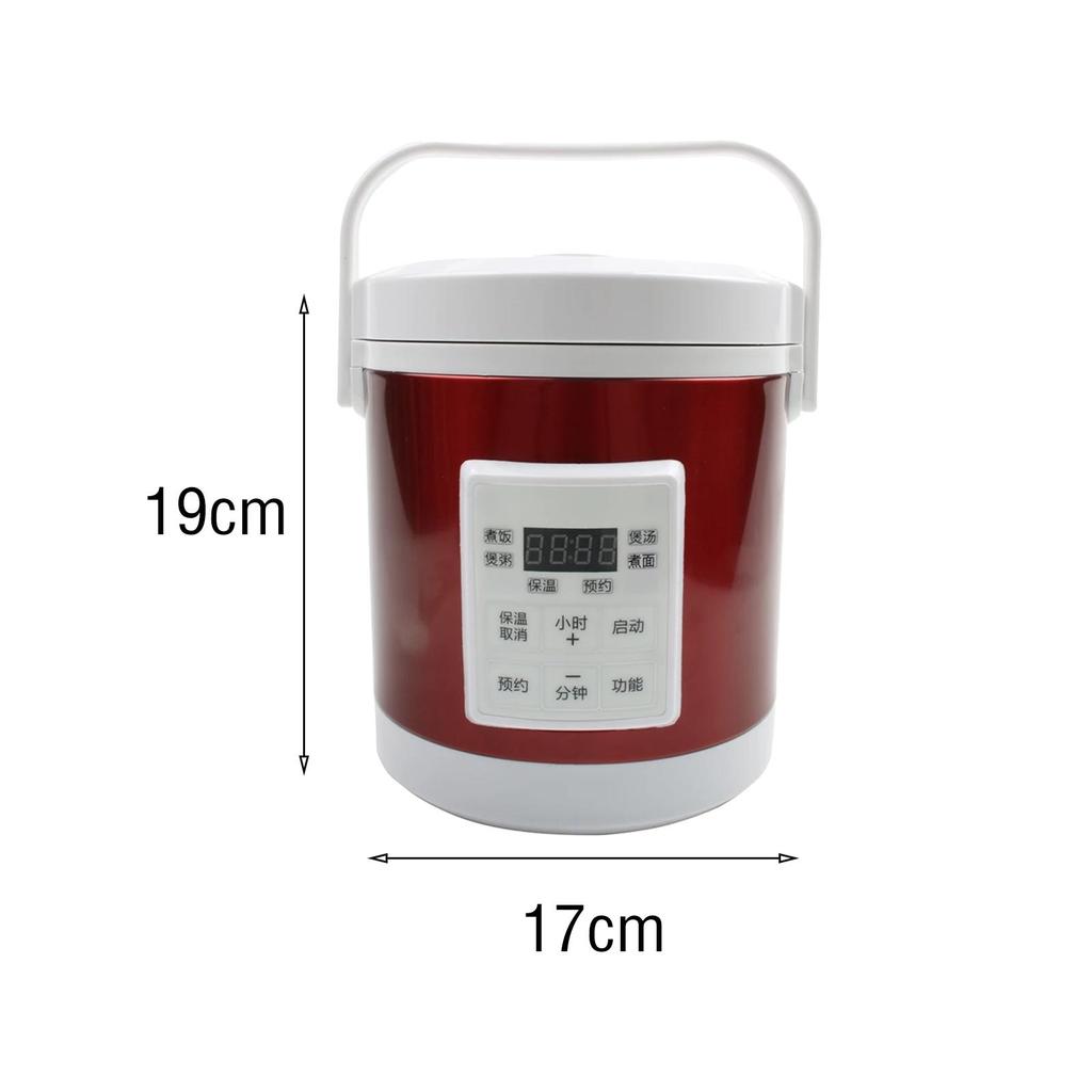 Electric Rice Cooker for Car Travel Portable Soup Pot Cooking Machine Timer