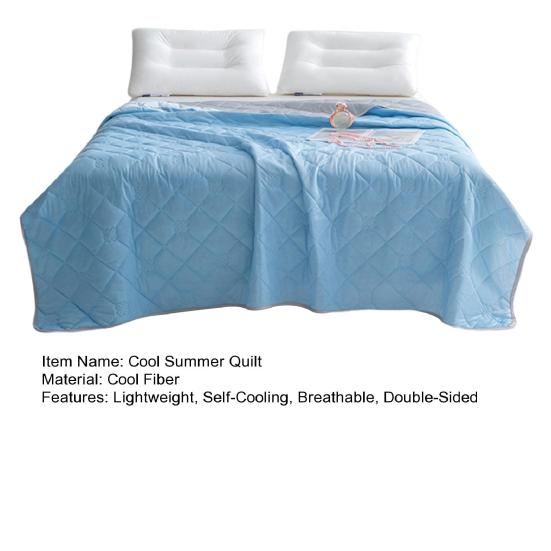 Охлаждающее одеяло Летнее одеяло Легкое Охлаждающие волокна Дышащее Тонкое Двустороннее Самоохлаждающееся Одеяло для сна для жарких ночей Спальня Путешествия