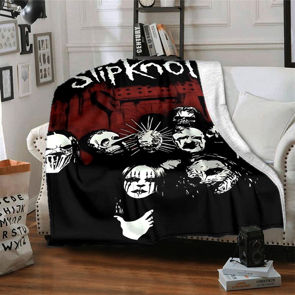 1 шт. Мягкий фланелевый плед Slipknot для всех сезонов для дома, офиса, использования на улице. Прочный, удобный, мягкий, теплый плед для дома