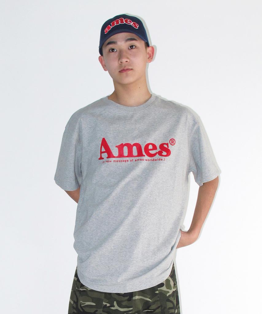 AMES-WORLDWIDE Базовая футболка с логотипом Серая