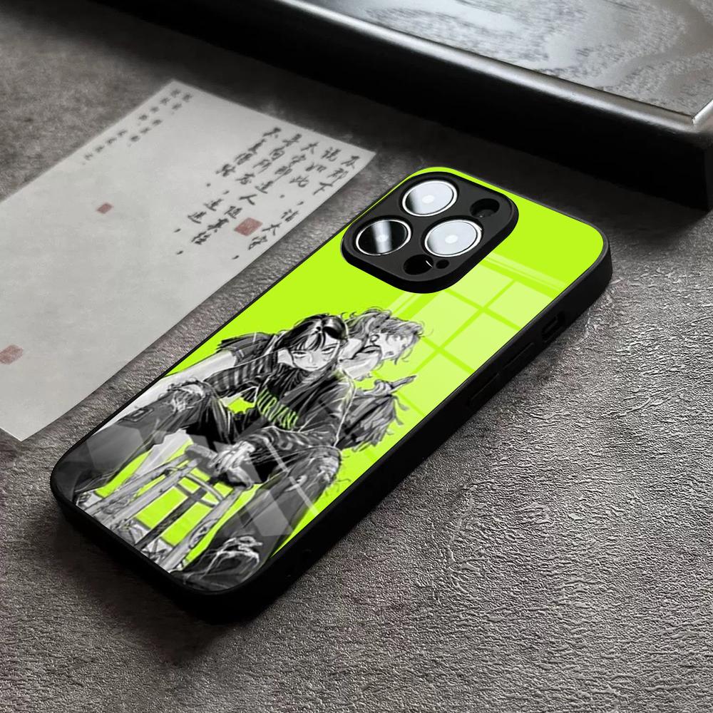 Чехол для телефона для iPhone 17 Pro Max 14 Pro 15 12 11 13 Mini X XR XS 16 Plus SE Стеклянная крышка A-Aya O-Oosawa K-Koga M-Mitsuki
