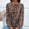 Women's Clothing Casual Solid Loose Sexy Button Up Shirt Top for Women Leopard Blouses & Shirts