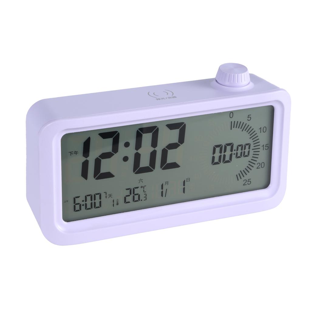 Визуальный таймер с цифровым будильником, обратный отсчет 60 минут, регулируемая яркость, дисплей температуры для кухни