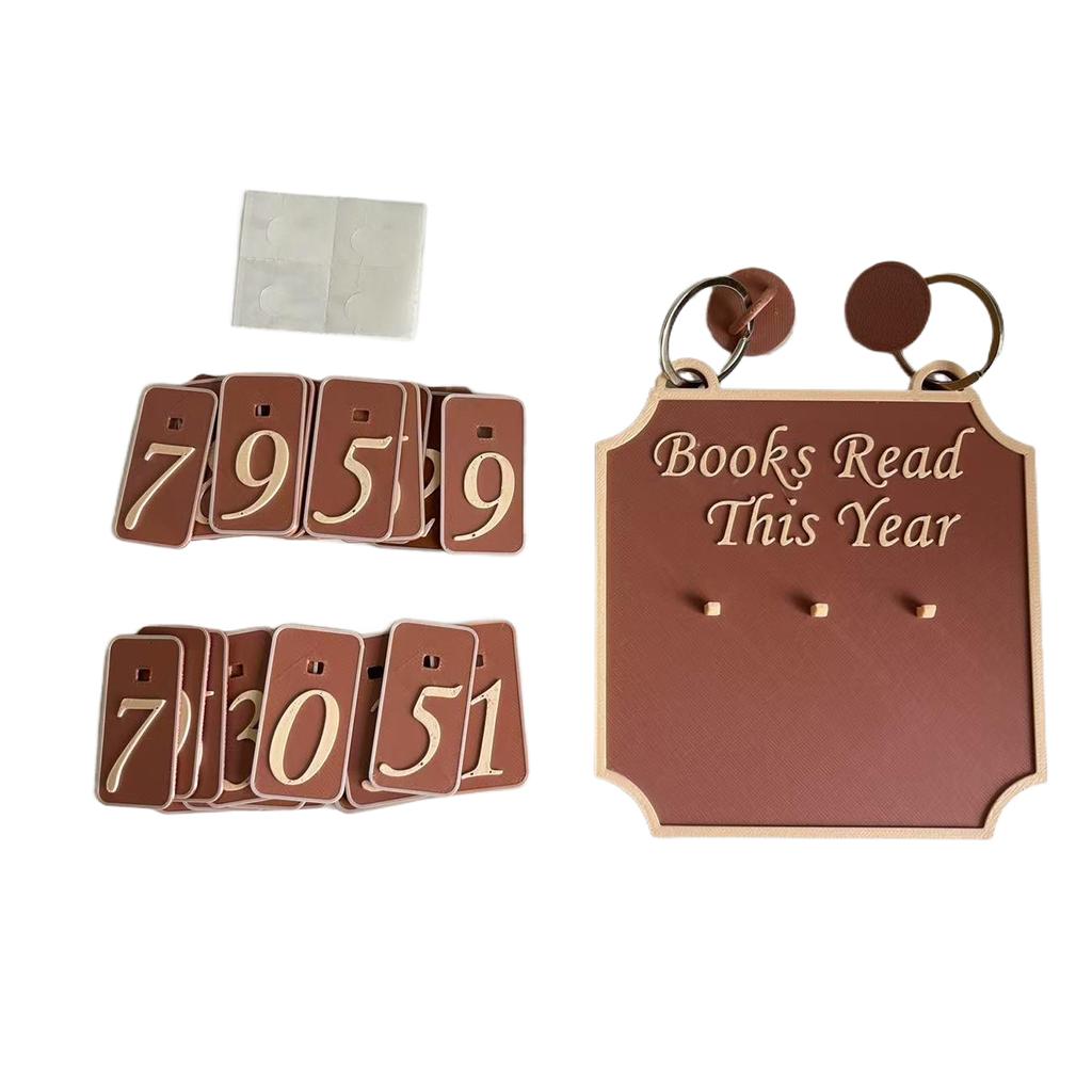 Книги, прочитанные за год gn Список чтения Стильный дисплей Счетчик книг, прочитанных за год С цифровой карточкой