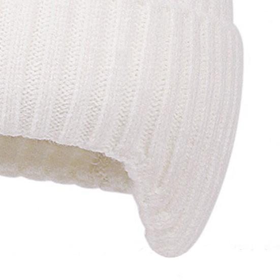 Yousheng Детская вязаная шапка с двойным помпоном, защита ушей, теплая шапка, однотонная, эластичная, теплая, ветрозащитная шапка, головной убор