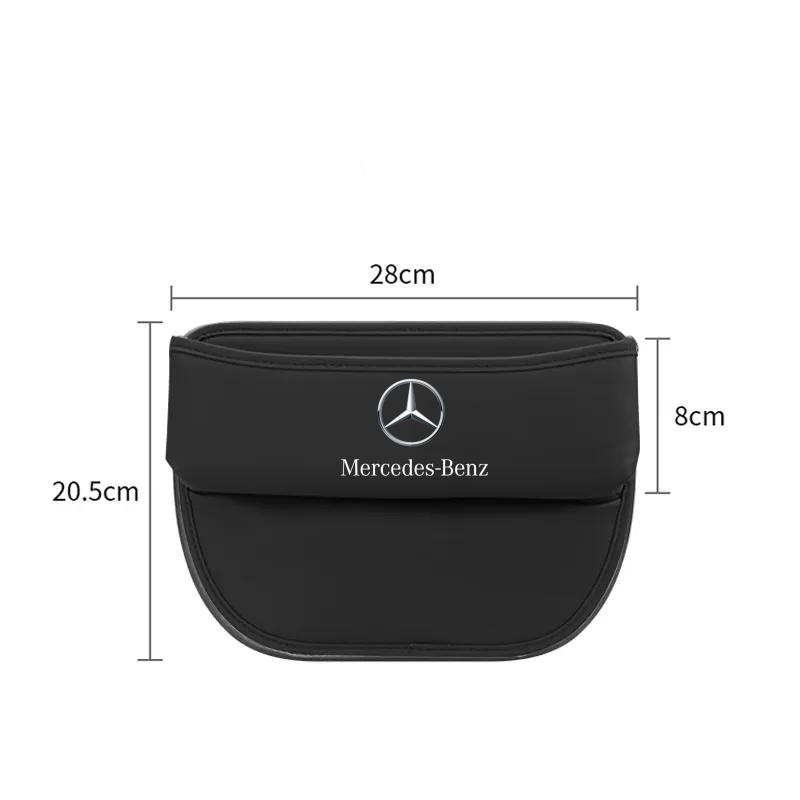 DDE2 Car Seat Crevice Storage Box Wallet Cigarette Slit Pocket For Mercedes benz E GLK CLS A W204 W213 W221 ML ABR c200 Accessories