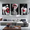 Sexy Red Lips Woman Portrait Art Mural Cuadros Posters and Prints Canvas Art Scandinavian Wall Art Picture for Living Room Decor