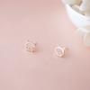 Fully Diamond Little Fox Earrings New Trendy Japanese and Korean Simple Mini Sweet Fairy-Elegant