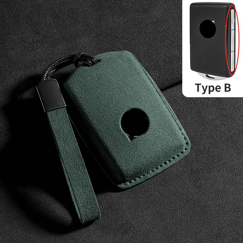 For Volvo S60 S90 XC40 XC60 XC90 V60 V90 T6 T8 Suede Car Smart Remote Key Case Cover Protector Auto Shell Decorative Accessories