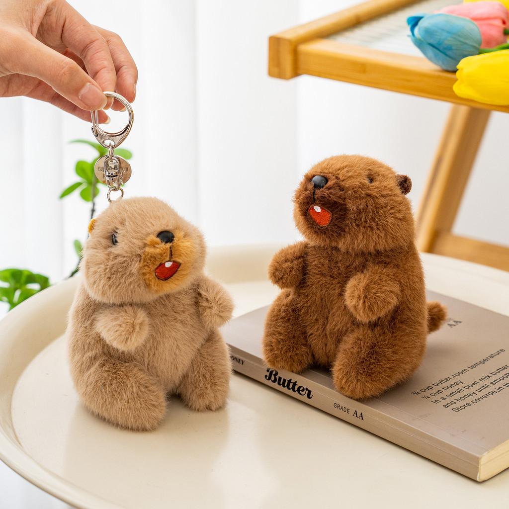 Groundhog Soft Plush Keyring With Interactive Sound For Kids And Collectors