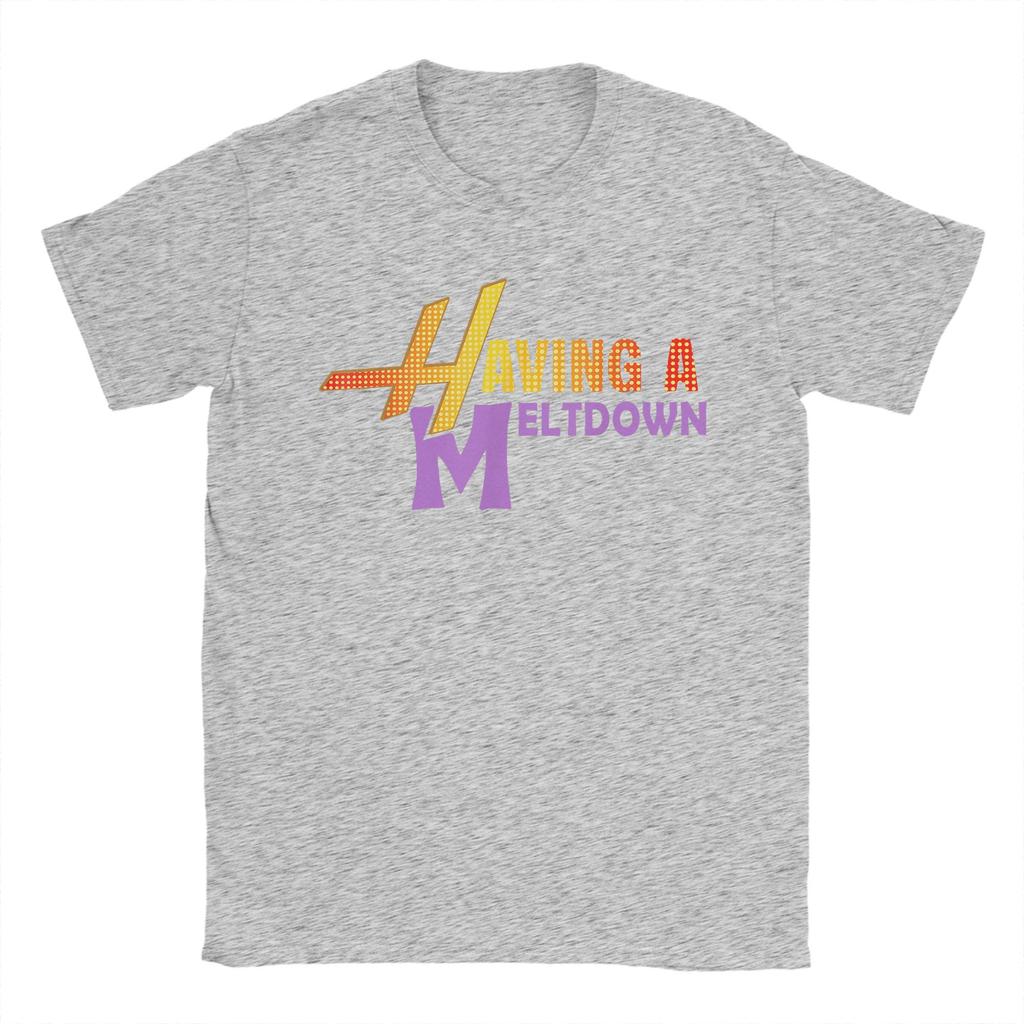 Funny Retro Having a Meltdown TShirts for Unisex Vintage Cotton Tee Shirt Crew Neck Short Sleeve T Shirts Plus Size Clothes