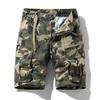 Men's Summer New Camo Cargo Shorts Men Camouflage Cargo Shorts Men Casual Multi-Pocket Straight Leg Shorts Fashion Knee Length Pants