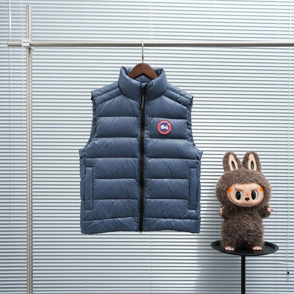 Мужской блестящий жилет с воротником-стойкой и гусиным пухом - Теплая, плотная, безрукавная верхняя одежда для осени/зимы.