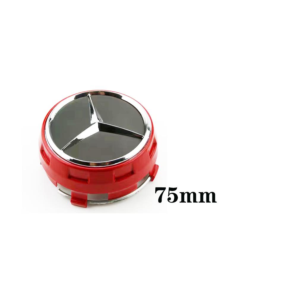 AABIF1 Car Wheel Center Cap Hub Covers Badge 4Pcs 75mm For Mercedes Benz AMG B/C/E/S Class C43 C63 E43 E53 E63 GLC GLK CLA Accessories