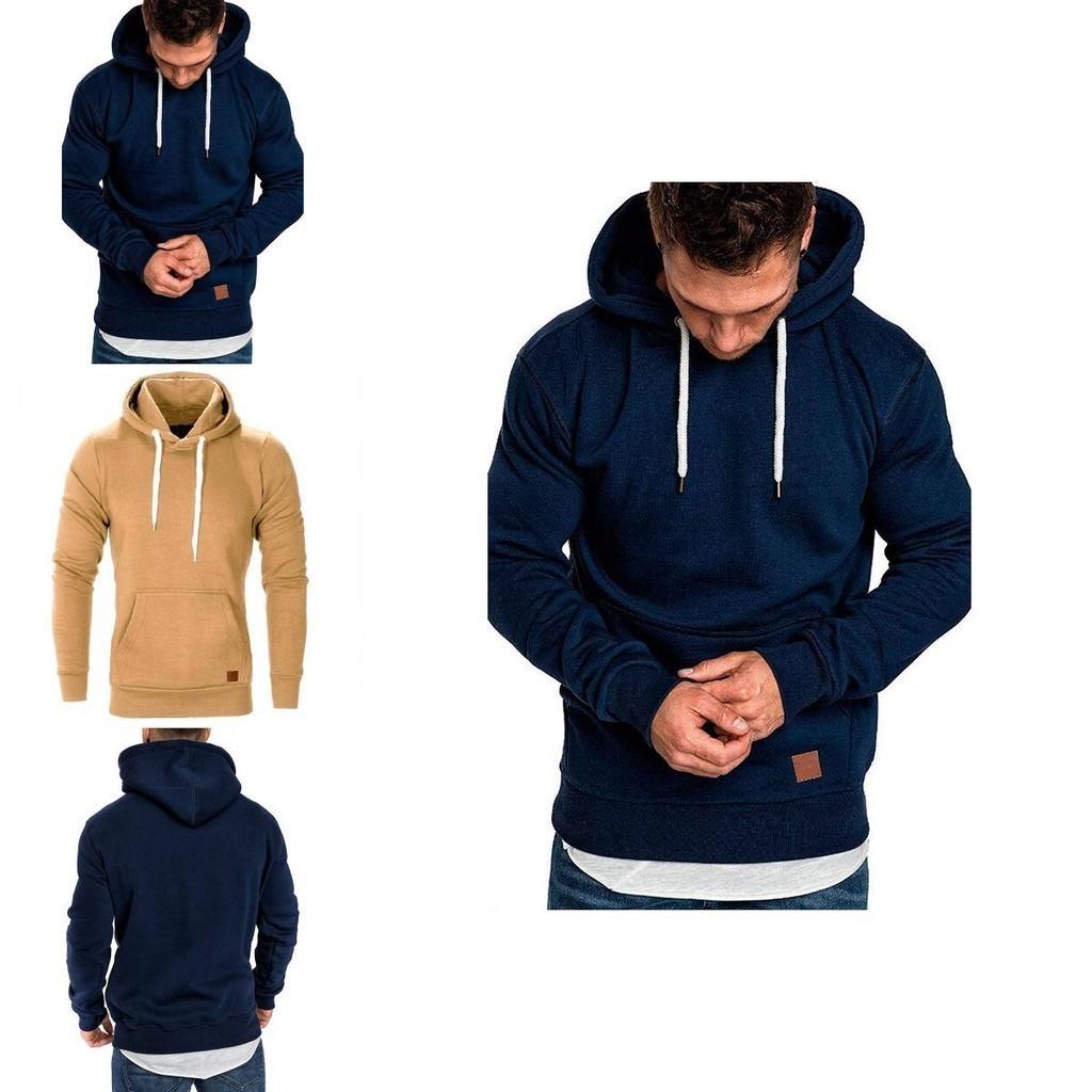 Hoodies Hooded Mens Sweatshirt Sweater Jumper Comfy Pullover Outwear Coat Tops