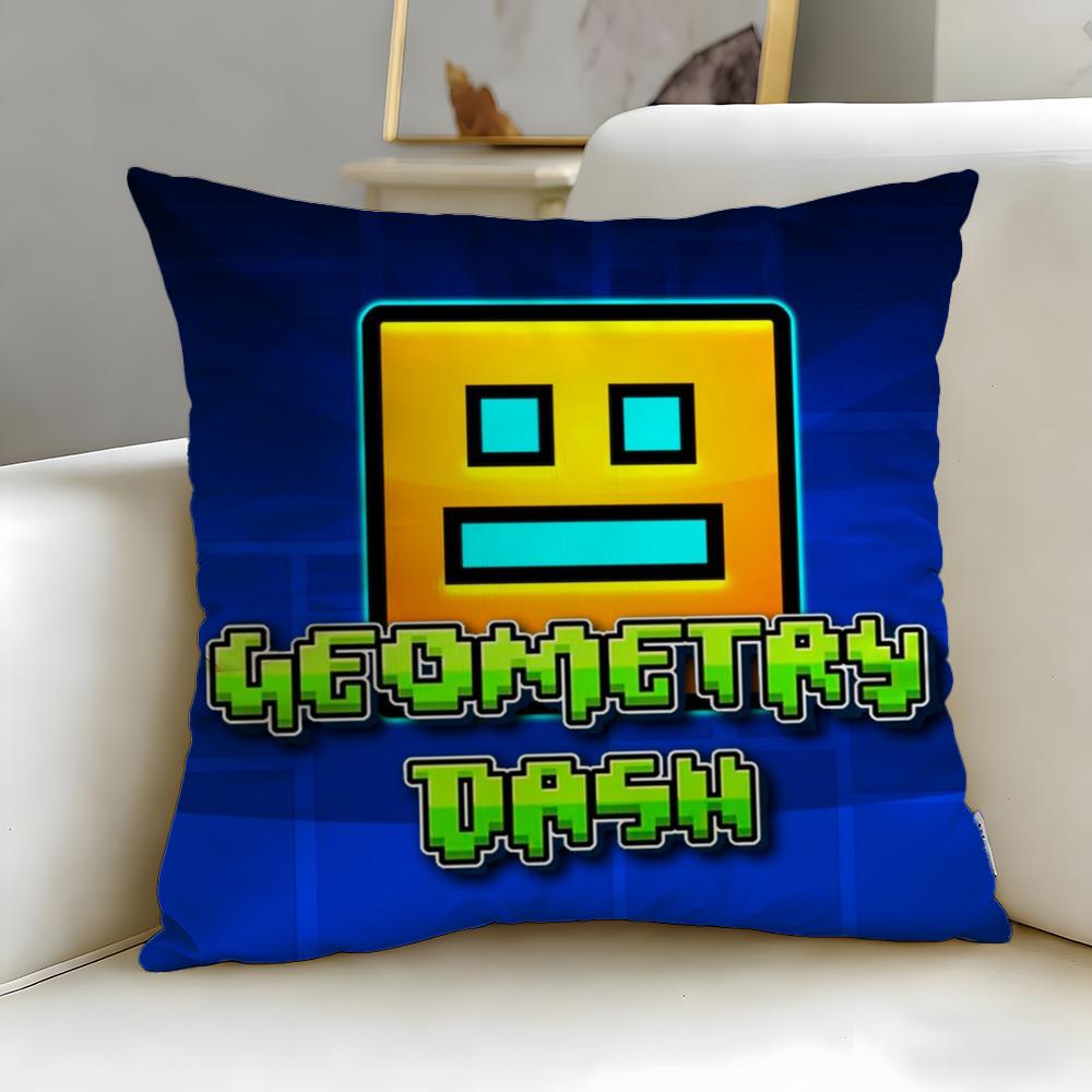 Классическая игра Geometry Dash Наволочка Мягкая Легко стирающаяся Наволочка Универсальная для Дивана Кровати Путешествий и Офиса