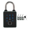 Fingerprint Padlock Aluminium Alloy Smart Keyless Thumbprint Lock Biometric Padlock for Gym School O
