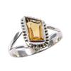 Natural Citrine Gemstone 925 Solid Sterling Silver Jewelry Ring Size 8.5 q0Q87