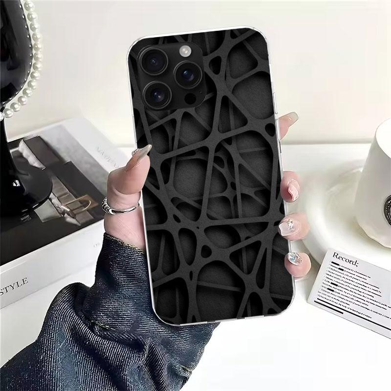 Мягкий чехол для телефона с узором из кованого карбона для IPhone 11 17 Air 16E 16 Pro Max 15 + 14 Plus 13 Mini 12 Apple 7 SE 8 Fundas Coque 11 1