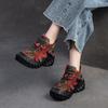 Fashion GKTINOO Genuine Leather Mixed Colors Women's Flat Platform Shoes 2025 Winter New Casual Sneakers Thick Soled Short Boots