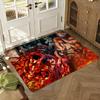Tougen Anki Dark Demon of Paradise Thickened Absorbent Non-Slip Floor Mat Bedroom Living Room Door Mat Flannel Rug