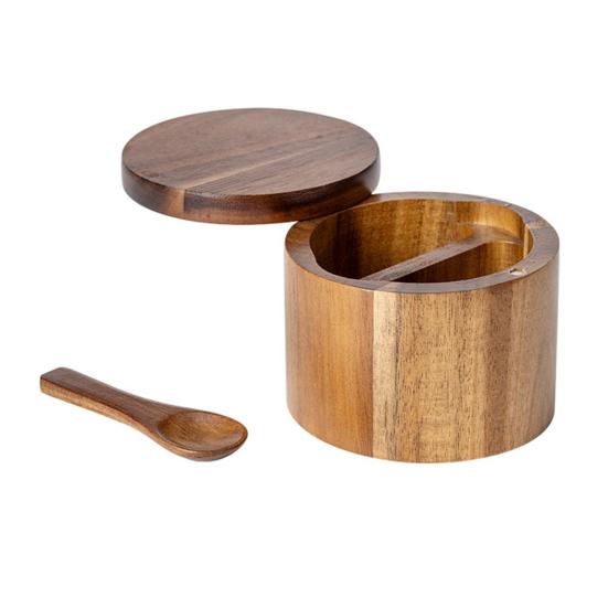 2-слойная солонка и перечница с ложкой, магнитная поворотная крышка, пылезащитная коробка для приправ, вращающийся дизайн, кухонный помощник для сервировки