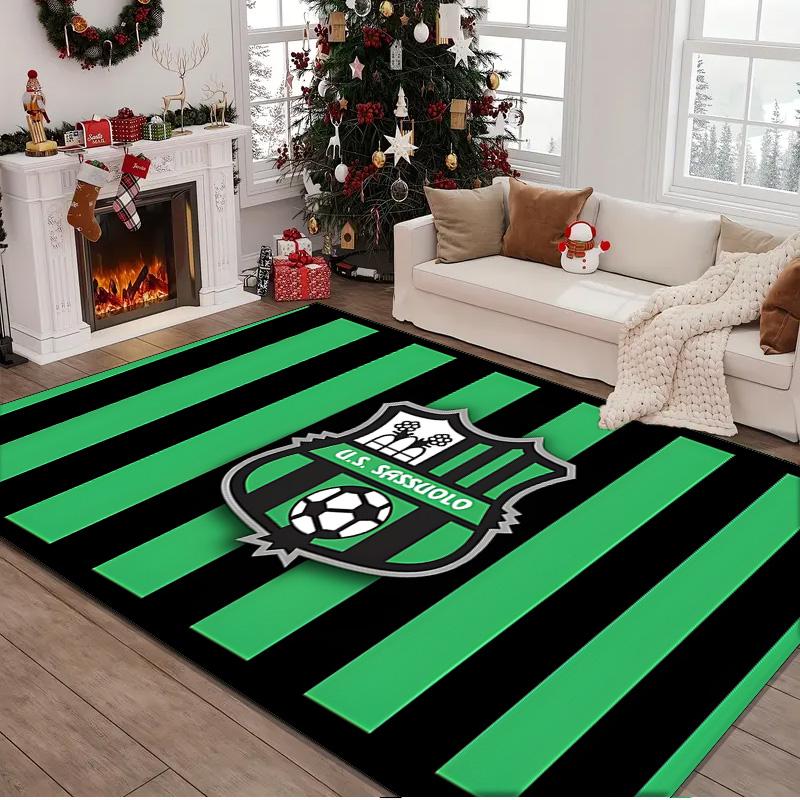 1PC rug Sassuolo Football Crest Design Carpet, Chair Rug,Area Rug for Office Bedroom living rooms bedroom, Doormat decor Christmas fan gifts