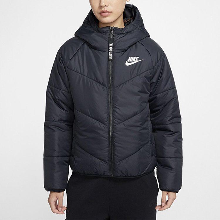 Nike Женские пуховики Черные С капюшоном Умеренные Другие CV8688-011