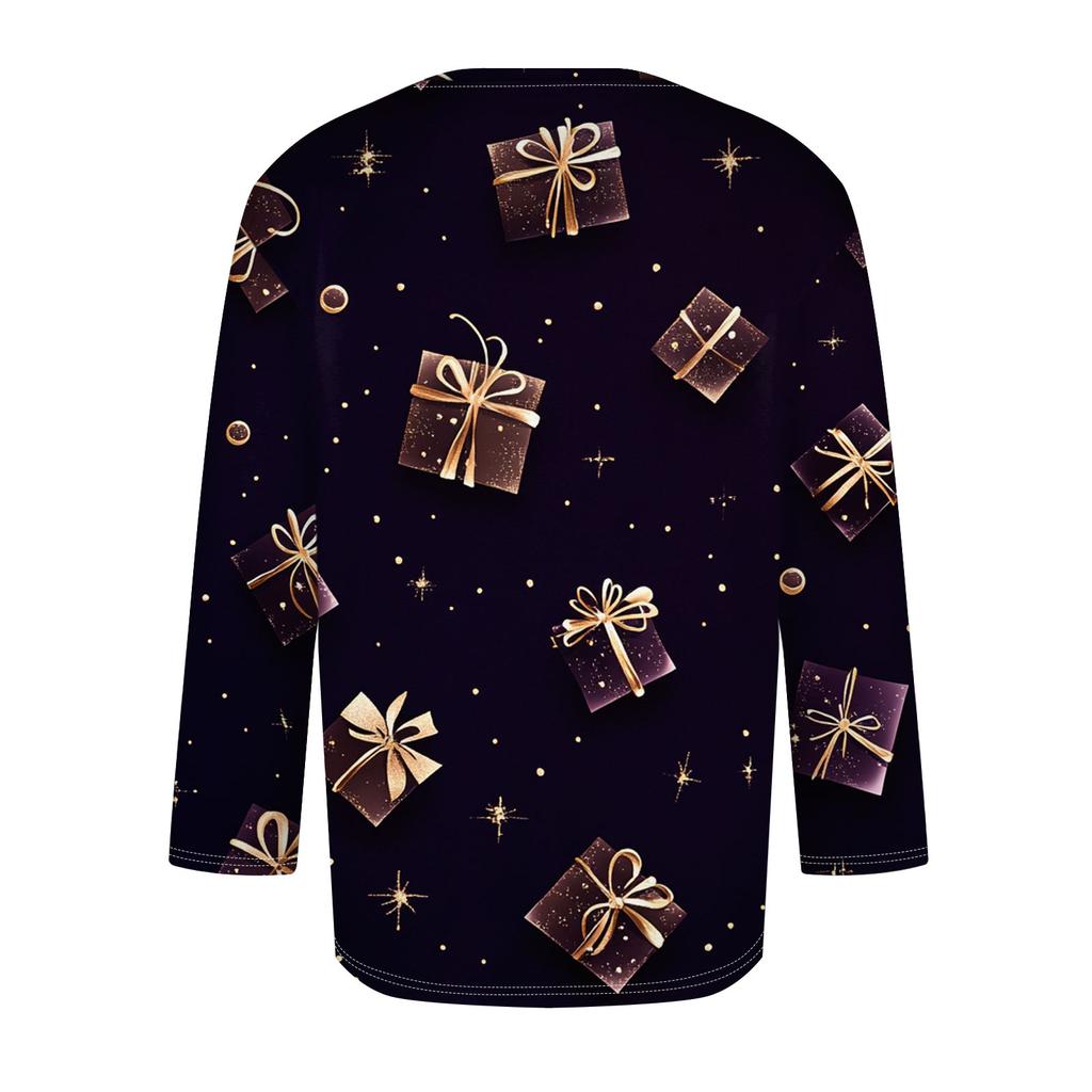 Men'S Round Neck Three-Quarters Sleeve Top Casual Fashion T-Shirt