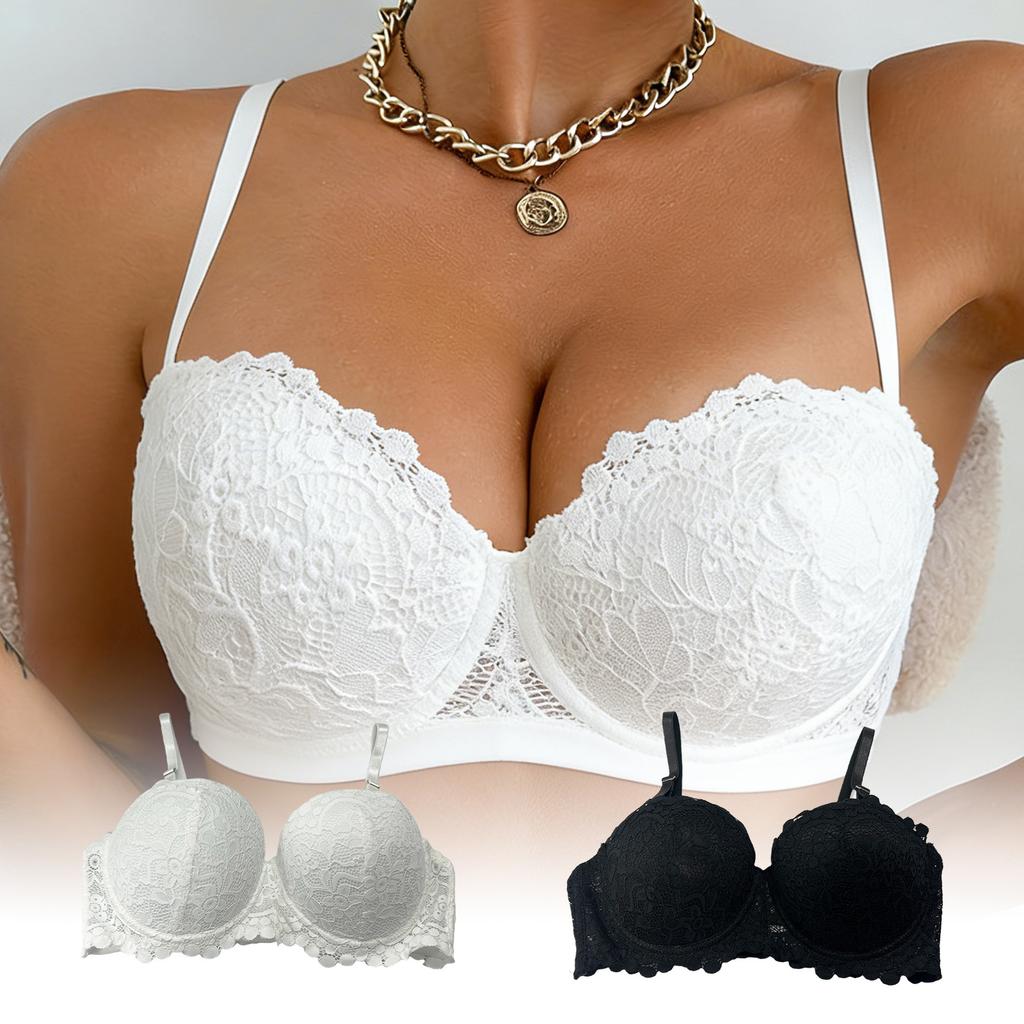 Женский кружевной бюстгальтер пуш-ап без бретелей, бюстгальтер-камзол