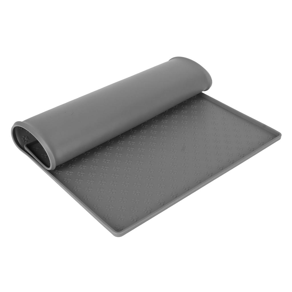 Pet Feeding Mat Silicone Waterproof Safe Raised Edge Slip Resistant Pet Mat for Dog Cat