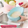 3-Pack Rice Washing Sieve: Fine Mesh Drain Basket for Easy Fruit and Vegetable Rinsing