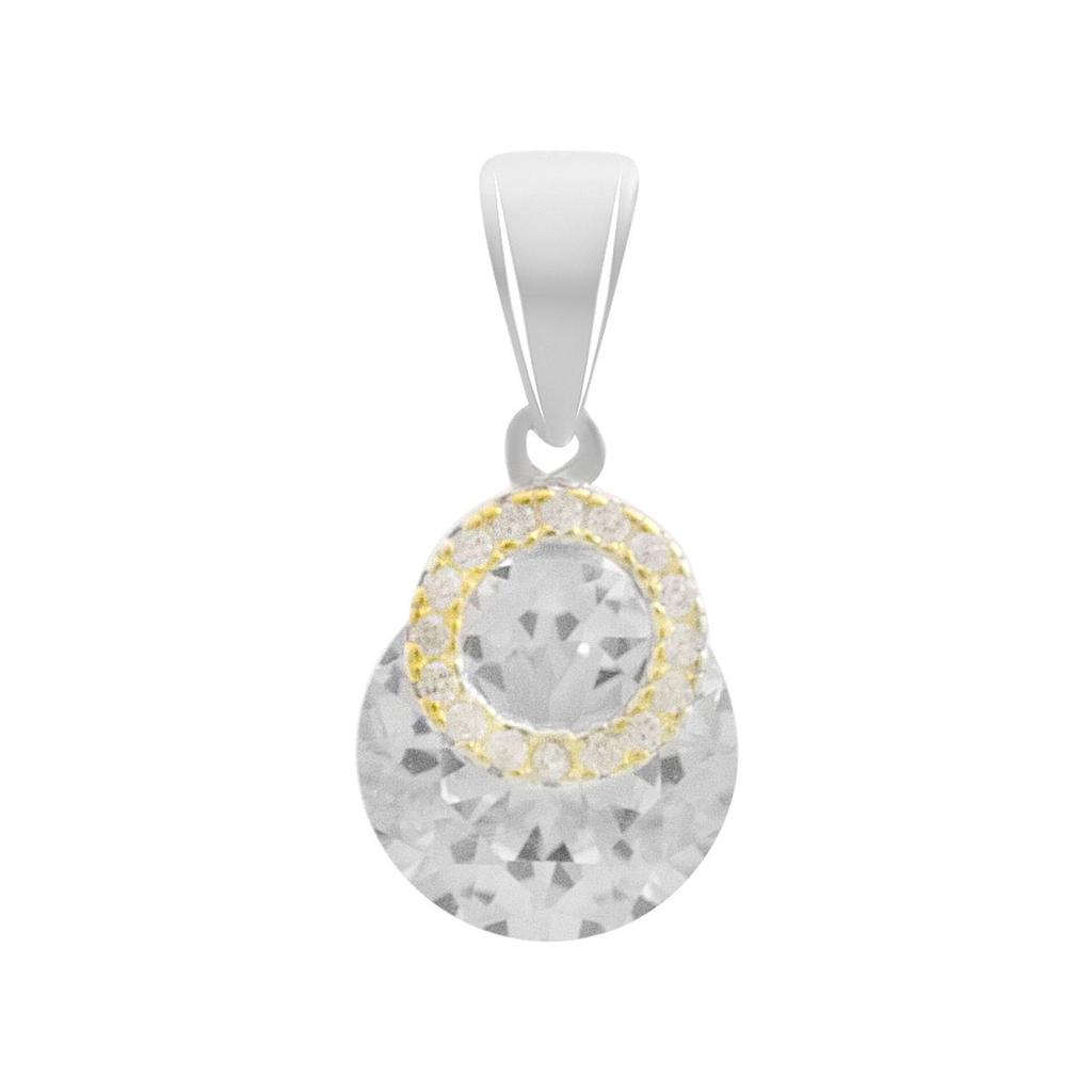 Серебряная подвеска с фианитами (2186649)