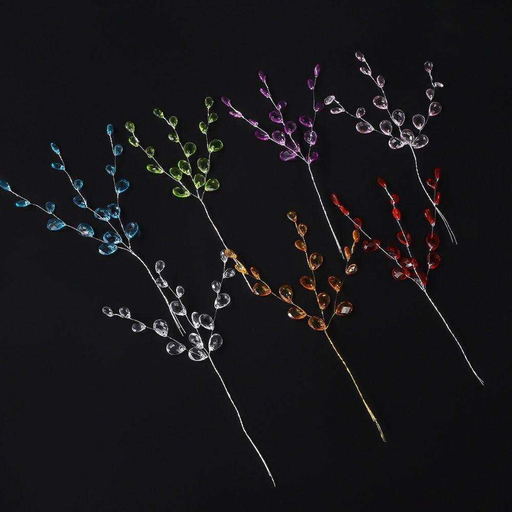 50 шт. Свадебная тиара, хрустальные бутоны, ветви, свадебная вечеринка, хрустальный цветок, искусственный букет, белый