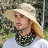 Рыбацкая шляпа для улицы, походов, рыбалки, защита от солнца, шляпа для езды на велосипеде, большой козырек, защита шеи, солнцезащитная шляпа 1/2/4 шт. Летняя, водонепроницаемая, минималистичная