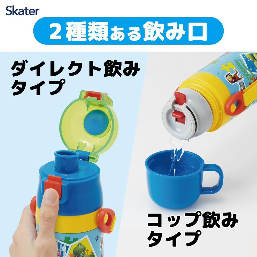 Skater Lightweight Stainless Steel Water Bottle 430ml Disney Toy Story 24 For Children Direct Drinking Cup Drinking Cup Included Stainless Steel