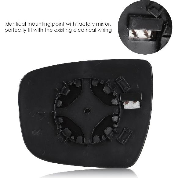 Passenger Right Side Power Heated Mirror Glass Fit For Nissan Rogue 2014-, For Murano 2015-23, For Pathfinder 2017-19 Side View Mirror With Back