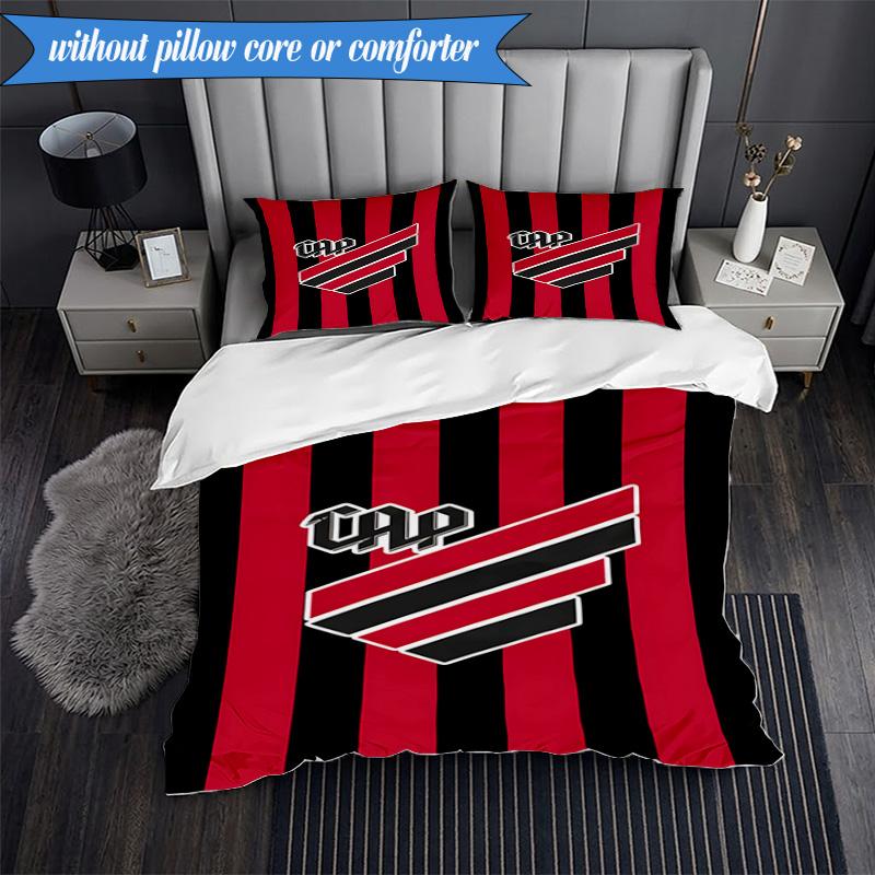 3PCS Athletico Paranaense Printed Soft Bedding Set,Including 1pc Duvet Cover And 2pcs Pillowcases Perfect for Bedroom, Dormitory, Fan gift