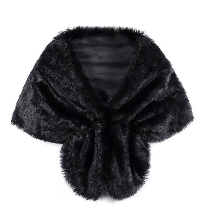 Bride Fox Fur Cape Cloak Wedding Party Faux Shawl Cosplay Costume