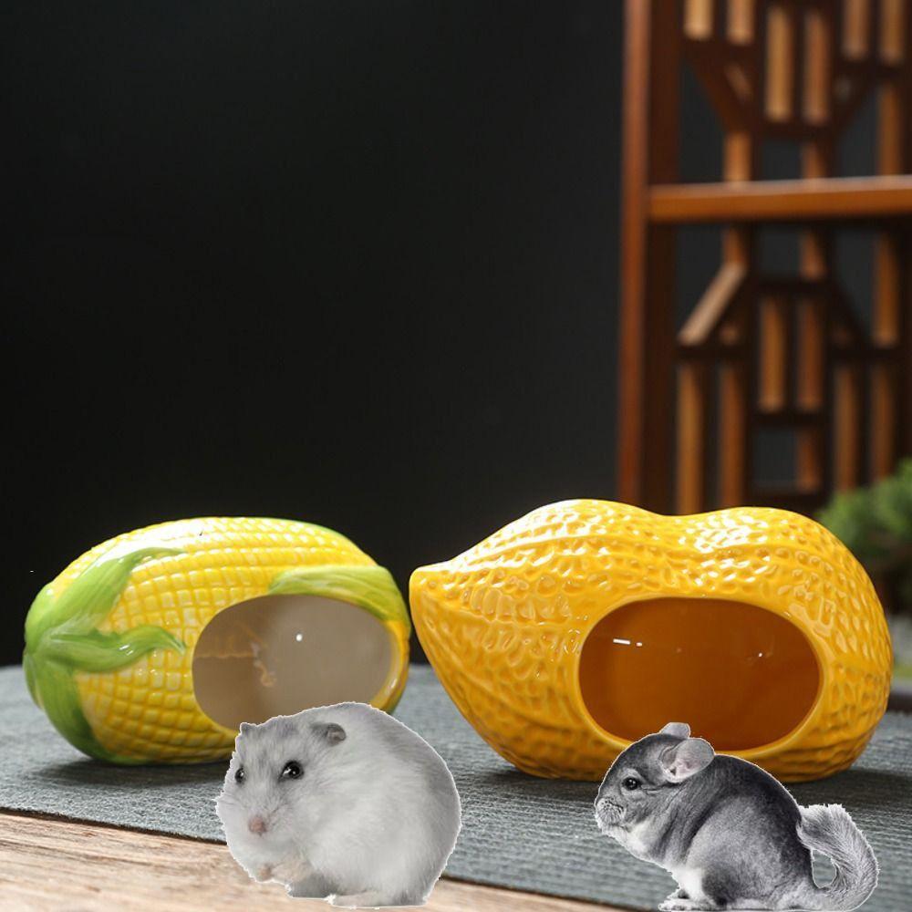 Cute Pet Hiding House Cooling Hamster Bed Hamster Nest Storage Organizer