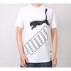 Puma Мужская футболка с коротким рукавом и большим принтом Белая 586464-02