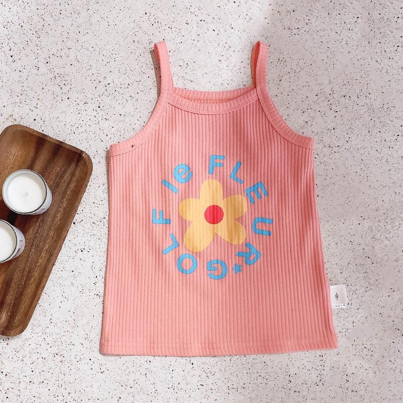 Летний детский свежий детский милый простой жилет без рукавов с принтом ромашки, топ-майка без рукавов для маленьких девочек
