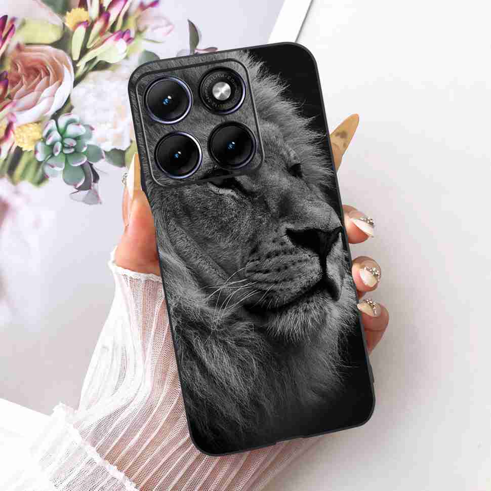 Чехол для Motorola Edge 70 Fusion 5G Мультяшный Кот Панда ТПУ Черный Чехол для XT2605-1 XT2605-2 XT2605-4 Мягкий Силиконовый Чехол для Телефона
