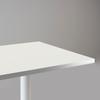 Mange-debout 60 x 60 cm - modèle Round pied blanc blanc chants inox