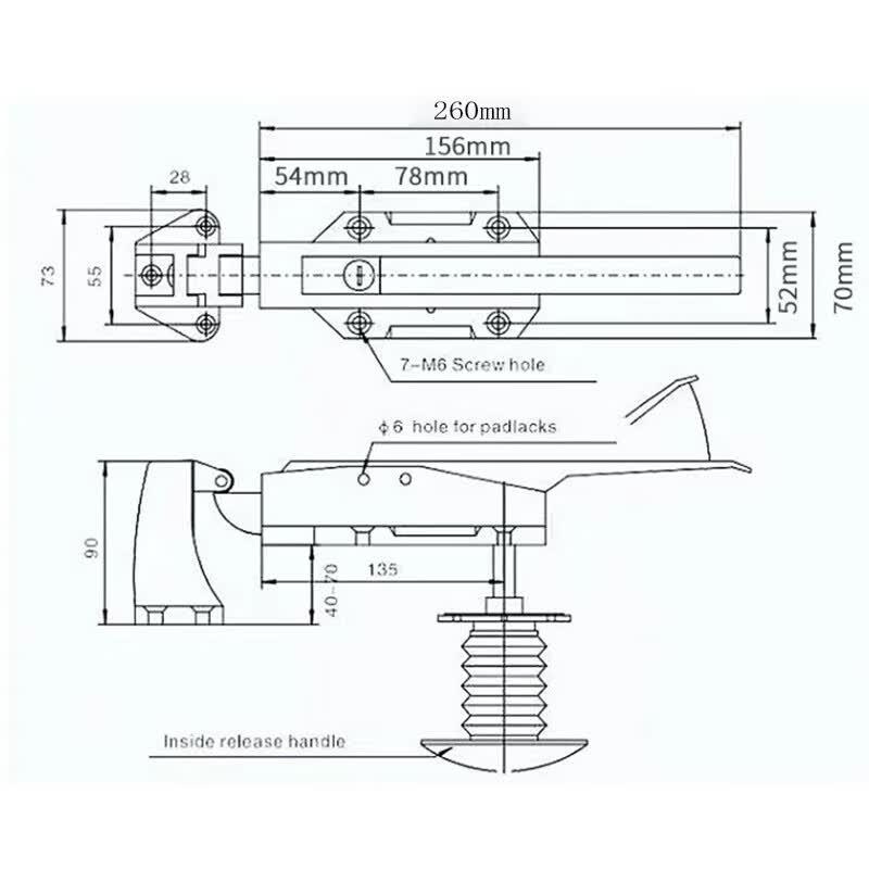 Detang Cold Storage Door Handle